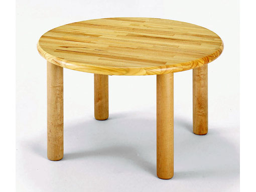 木のおもちゃ カルテット 国産木製家具 丸テーブル75 H33cm ブロック社 日本